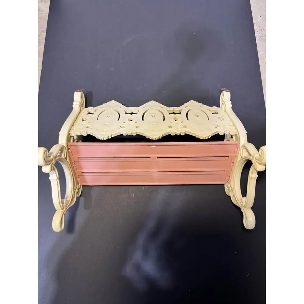 Cream Pink Ornate Heart Wall Shelf